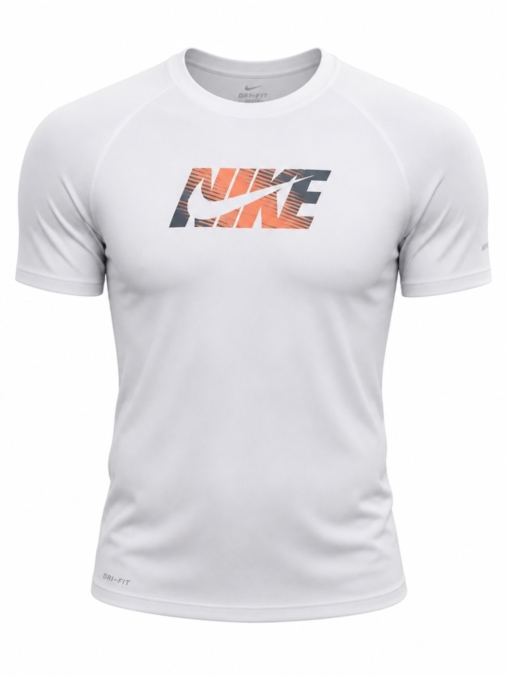 Nike Mens Dri-FIT UPF 40+ Graphic T-Shirt White Large Short Sleeve Athletic Tee
